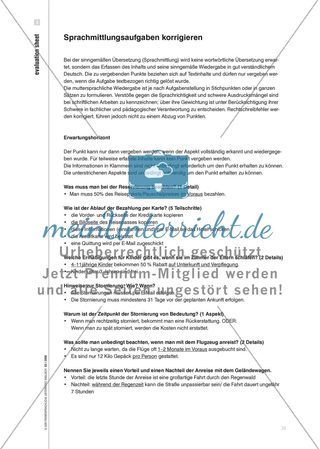 Welcome to Pirate Cove Hotel - In einer Prüfung schriftlich ins Deutsche sprachmitteln Preview 6