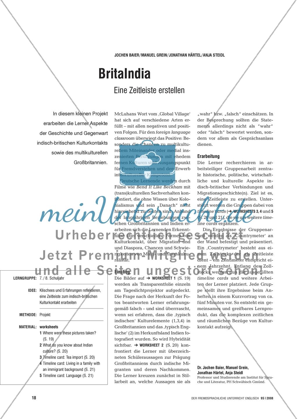 BritaIndia - Eine Zeitleiste erstellen Preview 1