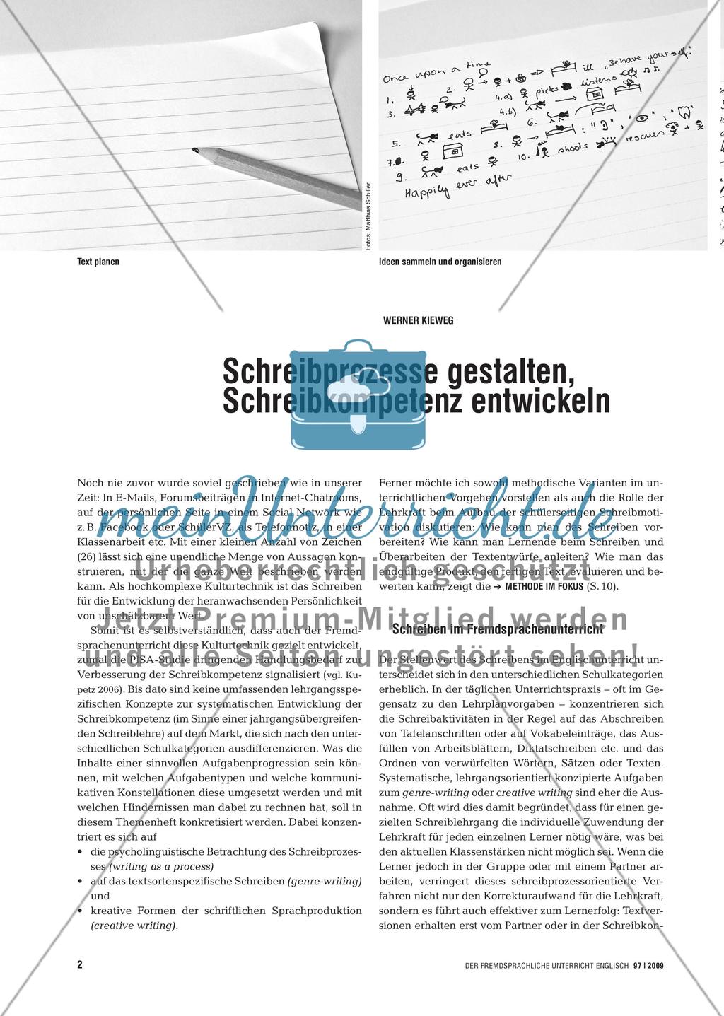 Schreibprozesse gestalten, Schreibkompetenz entwickeln Preview 1