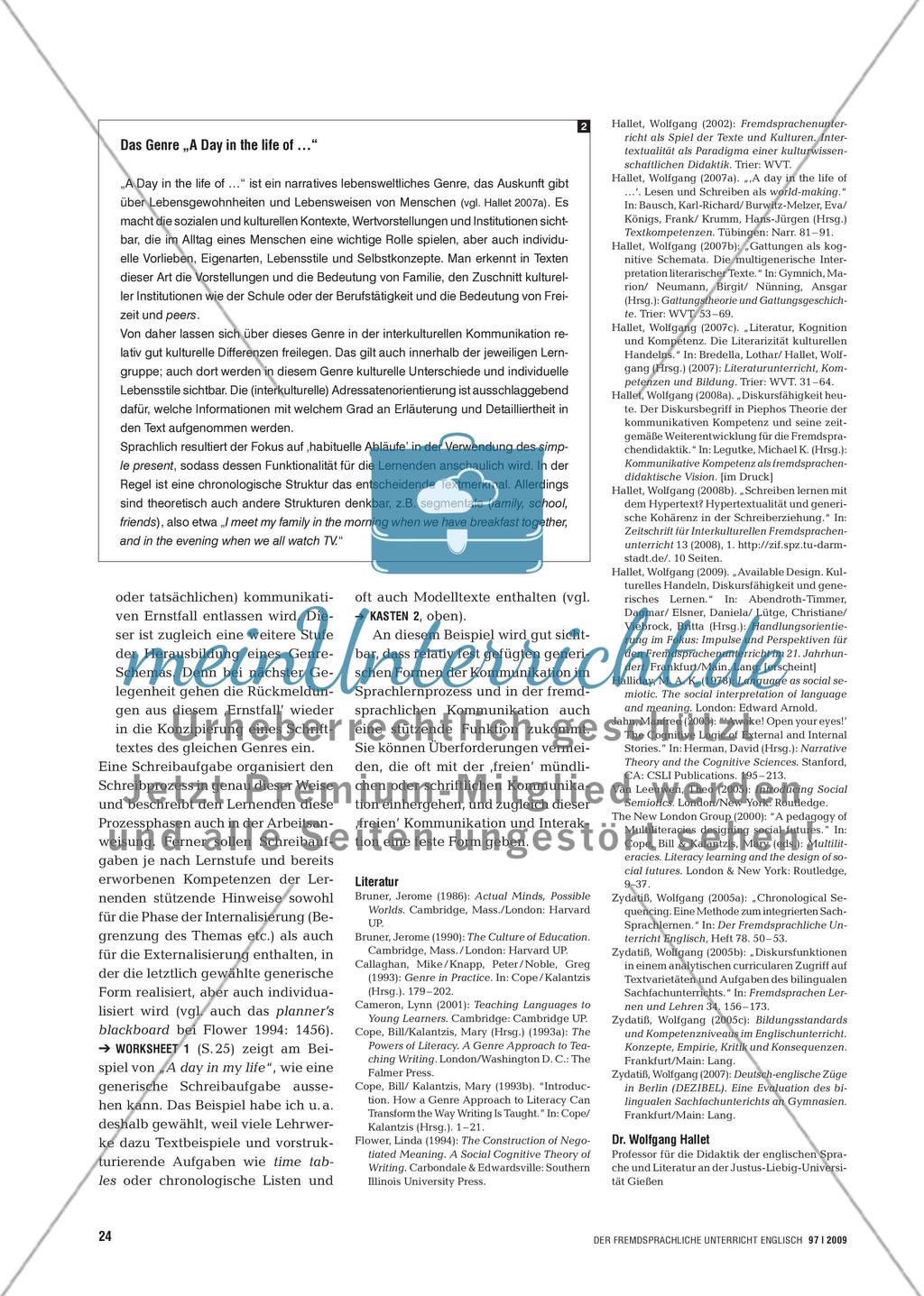 This Is What My Day Is Like … - Generische Schreibaufgaben, Diskursfähigkeit und generisches Lernen Preview 5