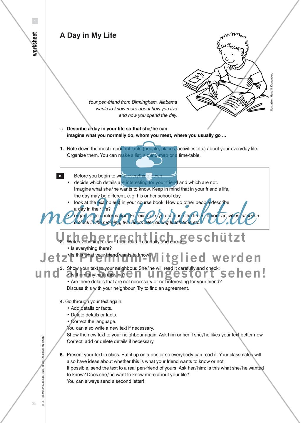 This Is What My Day Is Like … - Generische Schreibaufgaben, Diskursfähigkeit und generisches Lernen Preview 6