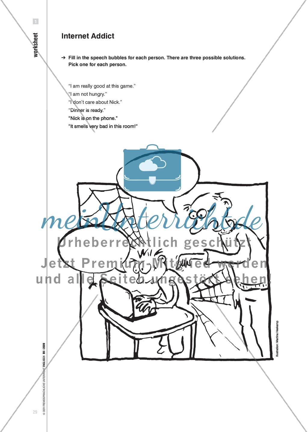 He Said He Was an Internet Addict - Grammatik im Three-Step Interview trainieren Preview 4