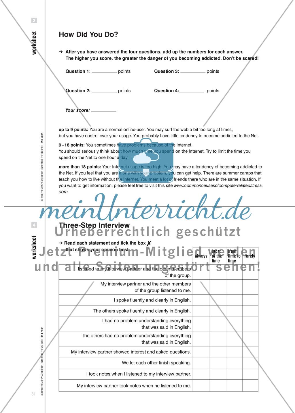 He Said He Was an Internet Addict - Grammatik im Three-Step Interview trainieren Preview 6