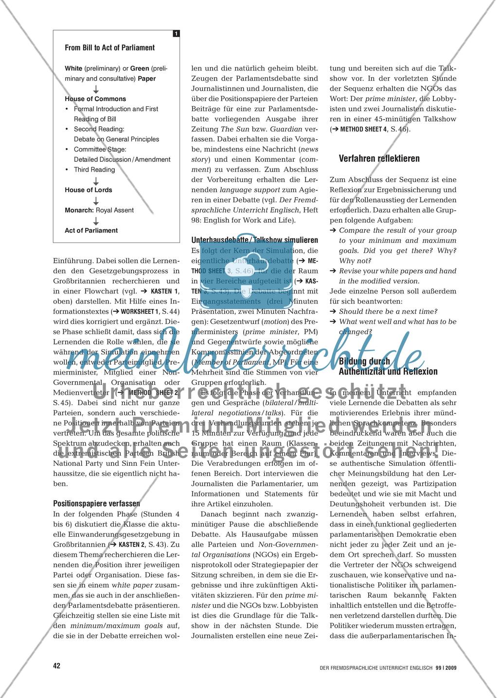 From White Paper to Act of Parliament - Die britische Gesetzgebung am Thema Immigration simulieren Preview 3