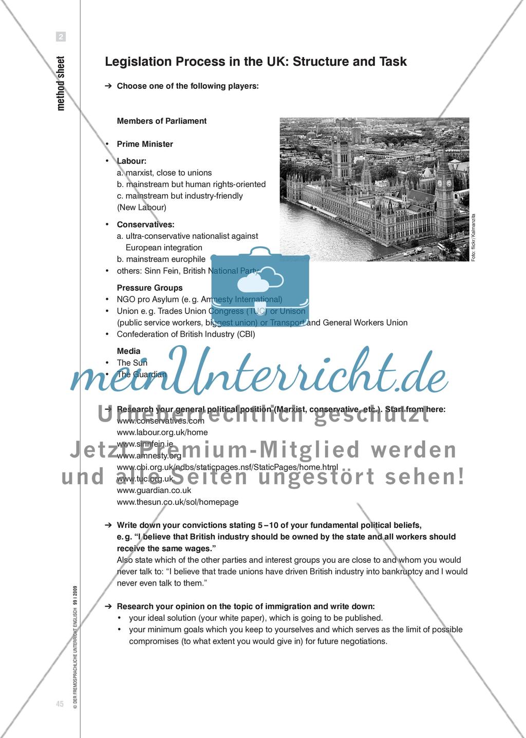 From White Paper to Act of Parliament - Die britische Gesetzgebung am Thema Immigration simulieren Preview 6
