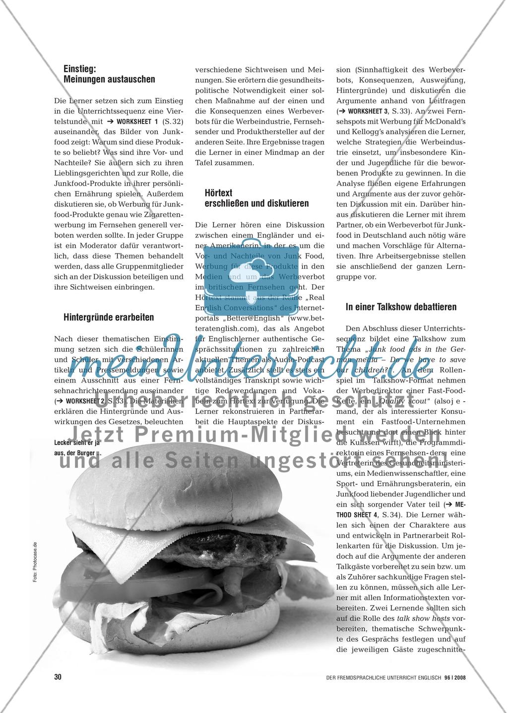 Junk food – I’m Loving It? - Eine Talkshow als Podcast produzieren Preview 2