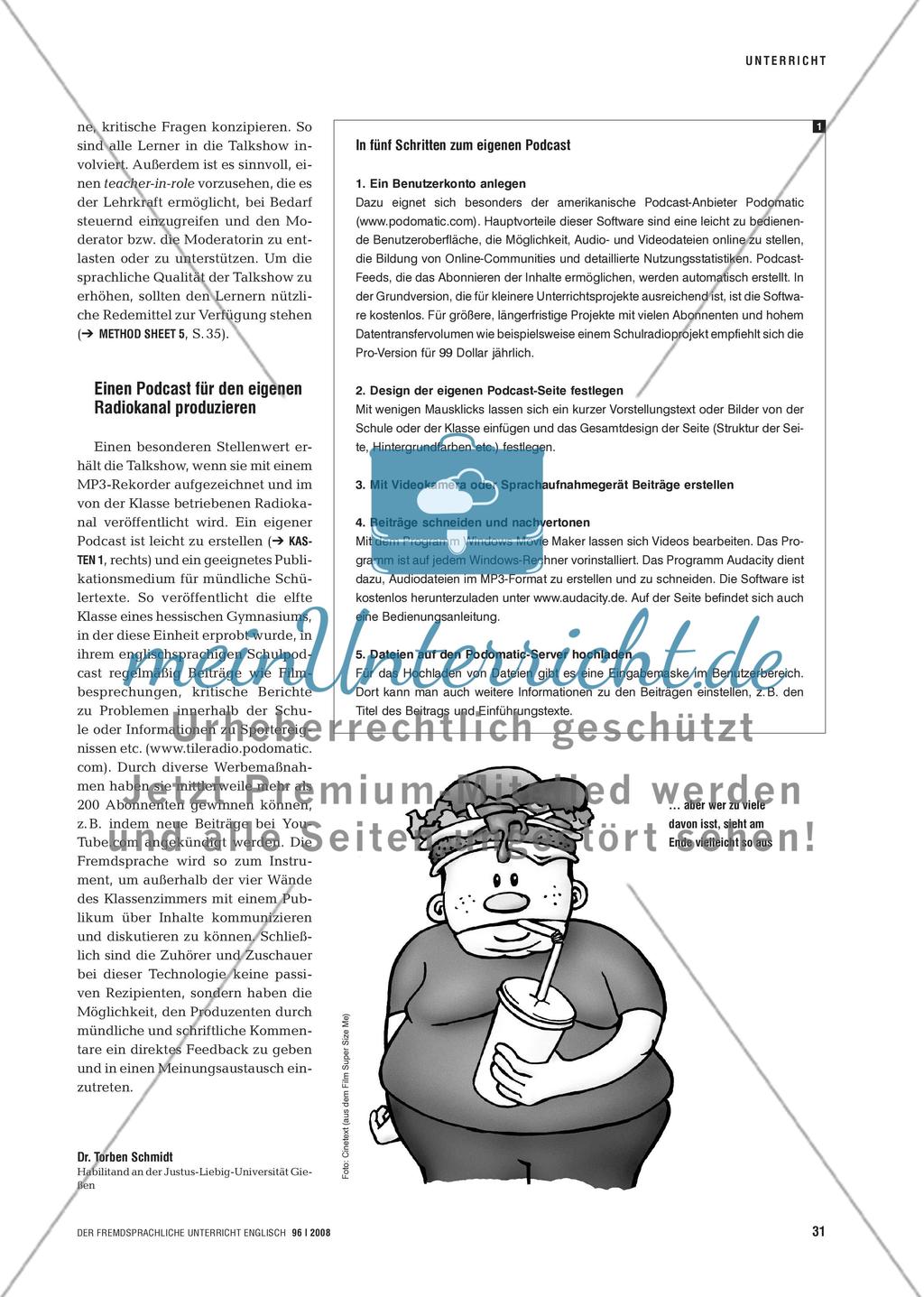 Junk food – I’m Loving It? - Eine Talkshow als Podcast produzieren Preview 3