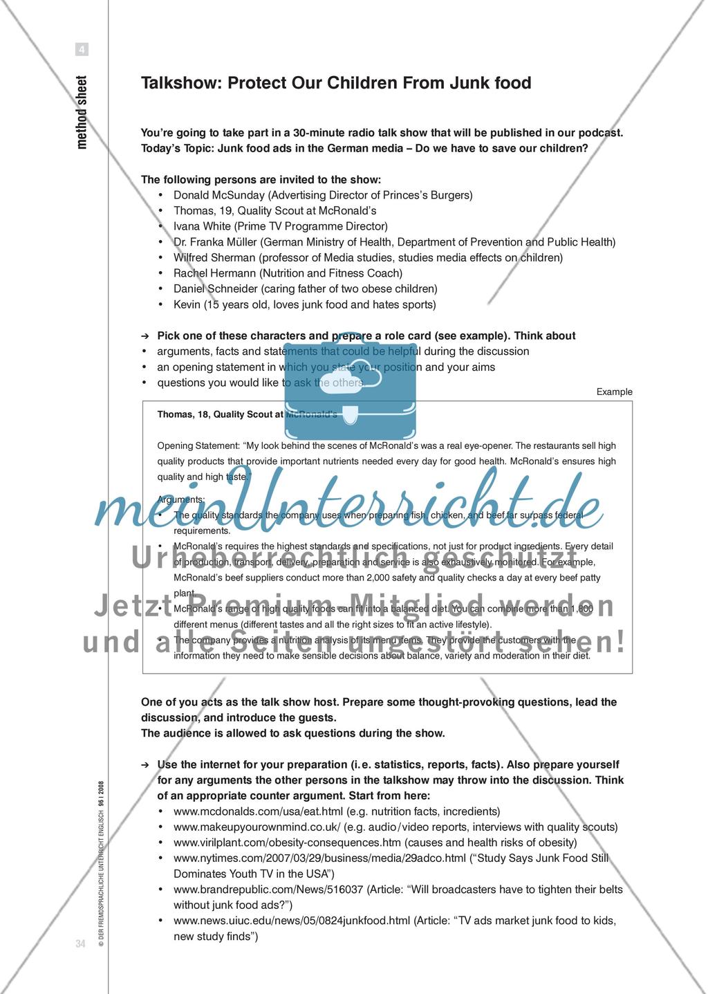 Junk food – I’m Loving It? - Eine Talkshow als Podcast produzieren Preview 6