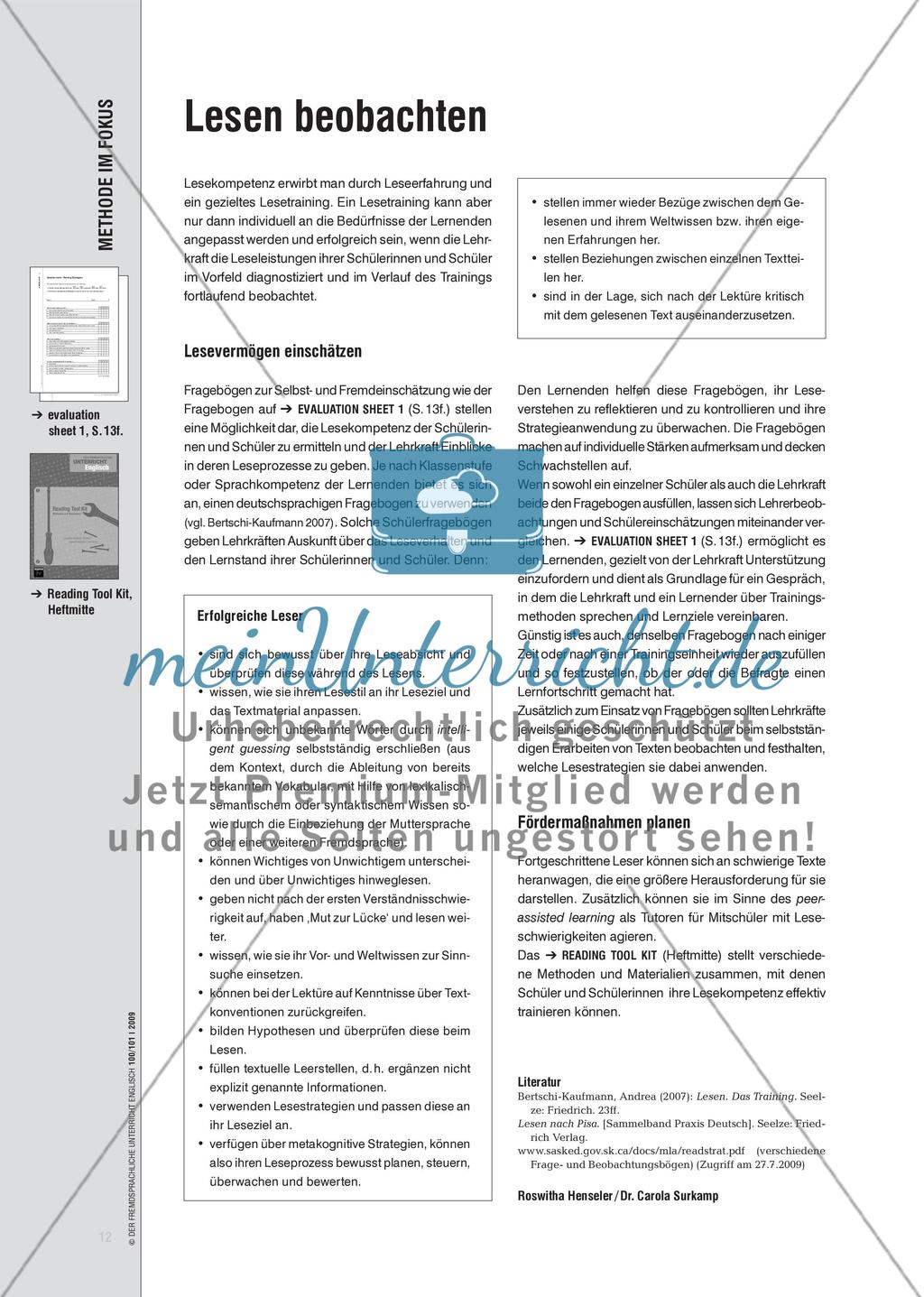 Lesen beobachten Preview 1