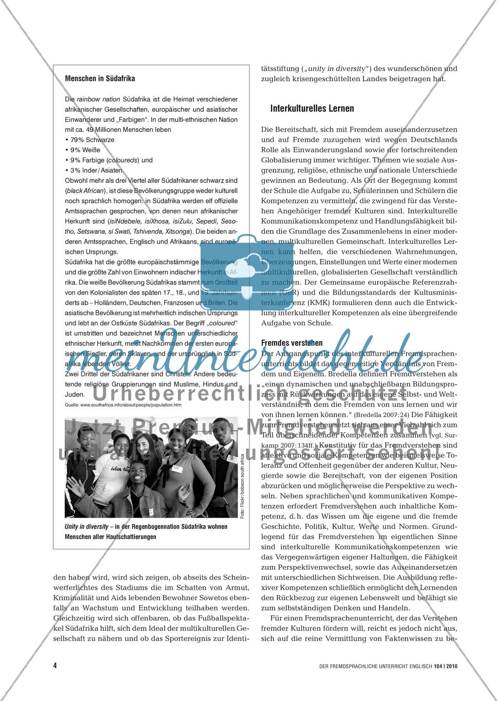 Africa’s Time Has Come - Interkulturelles Lernen am Beispiel Südafrika Preview 3