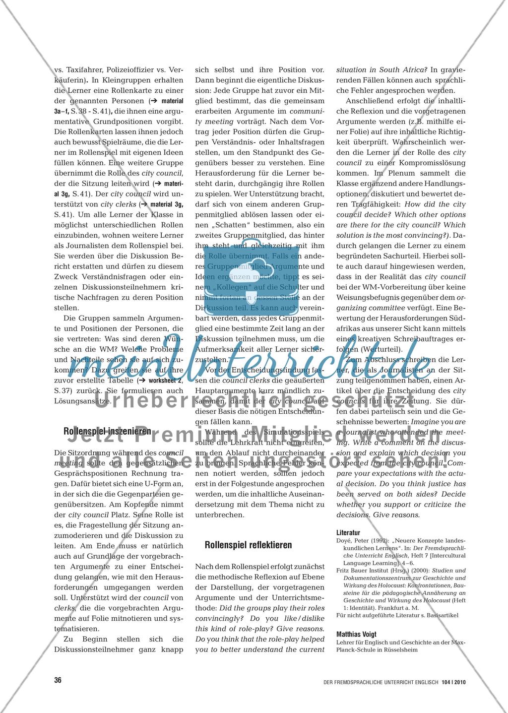 The Cup of Good Hope - In einem Rollenspiel politische Entscheidungsprozesse erproben Preview 3