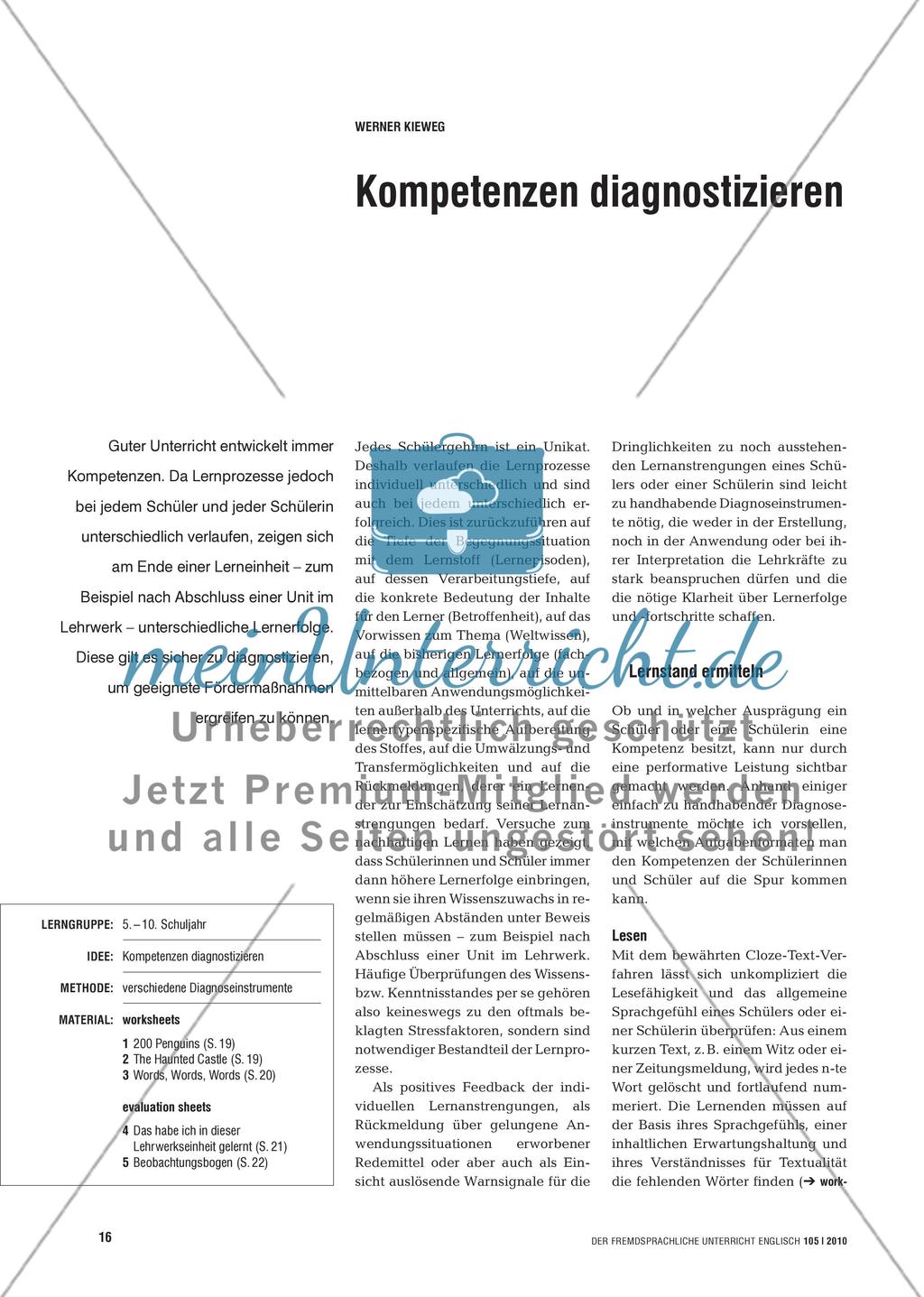 Kompetenzen diagnostizieren Preview 1