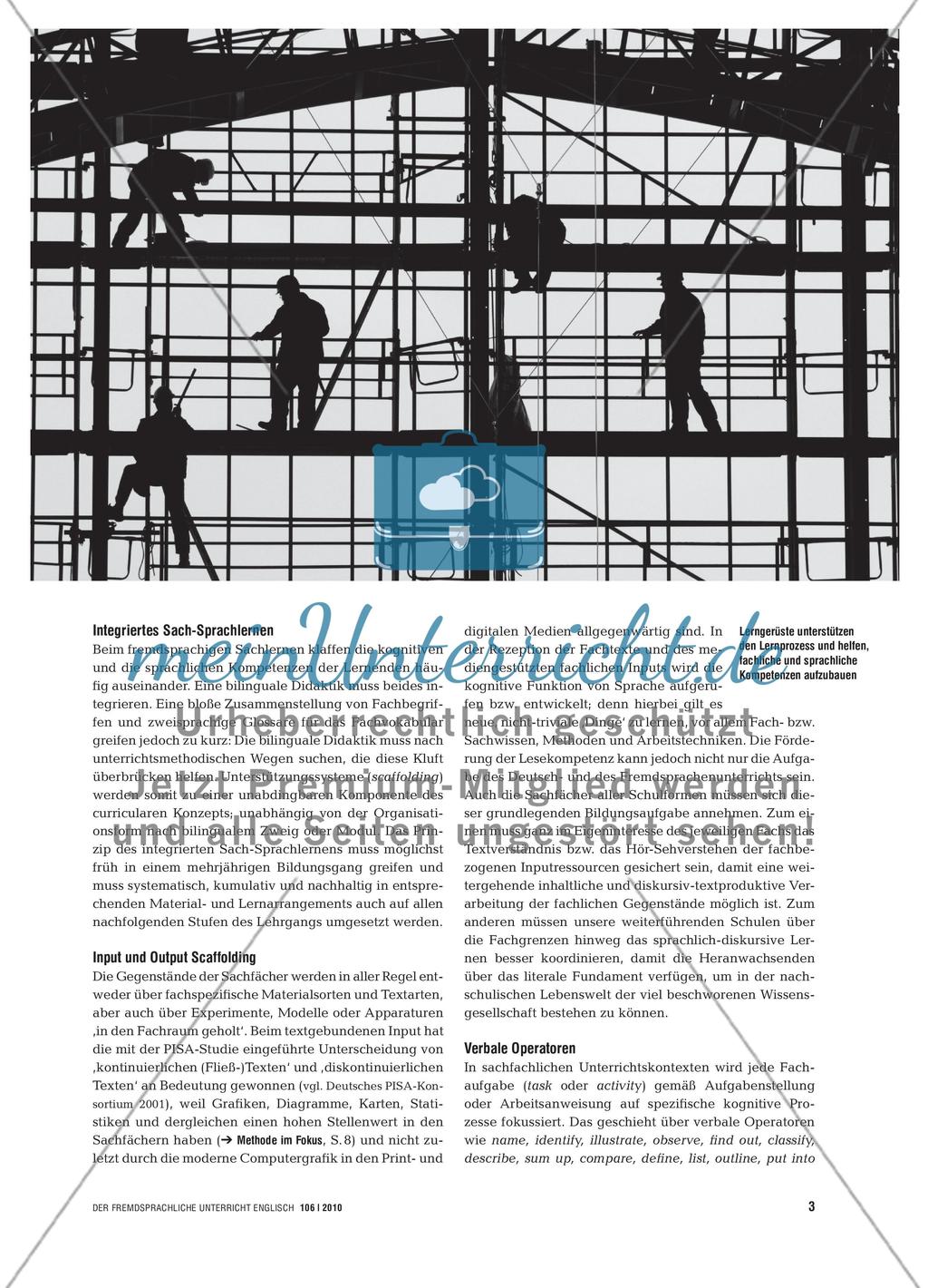 Scaffolding im Bilingualen Unterricht - Inhaltliches, konzeptuelles und sprachliches L ernen stützen und integrieren Preview 2