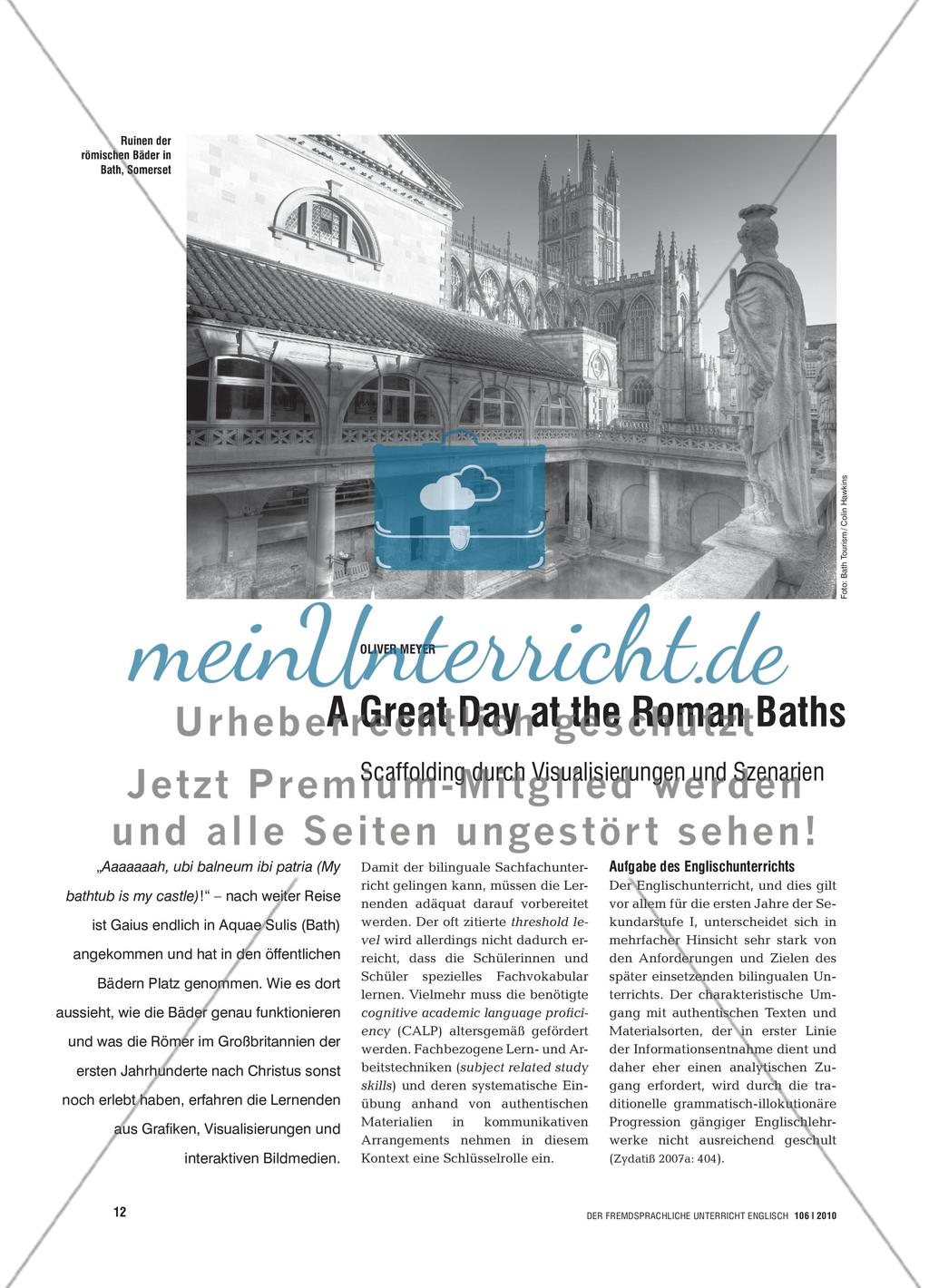 A Great D ay at the R oman Baths - Scaffolding durch Visualisierungen und S zenarien Preview 1