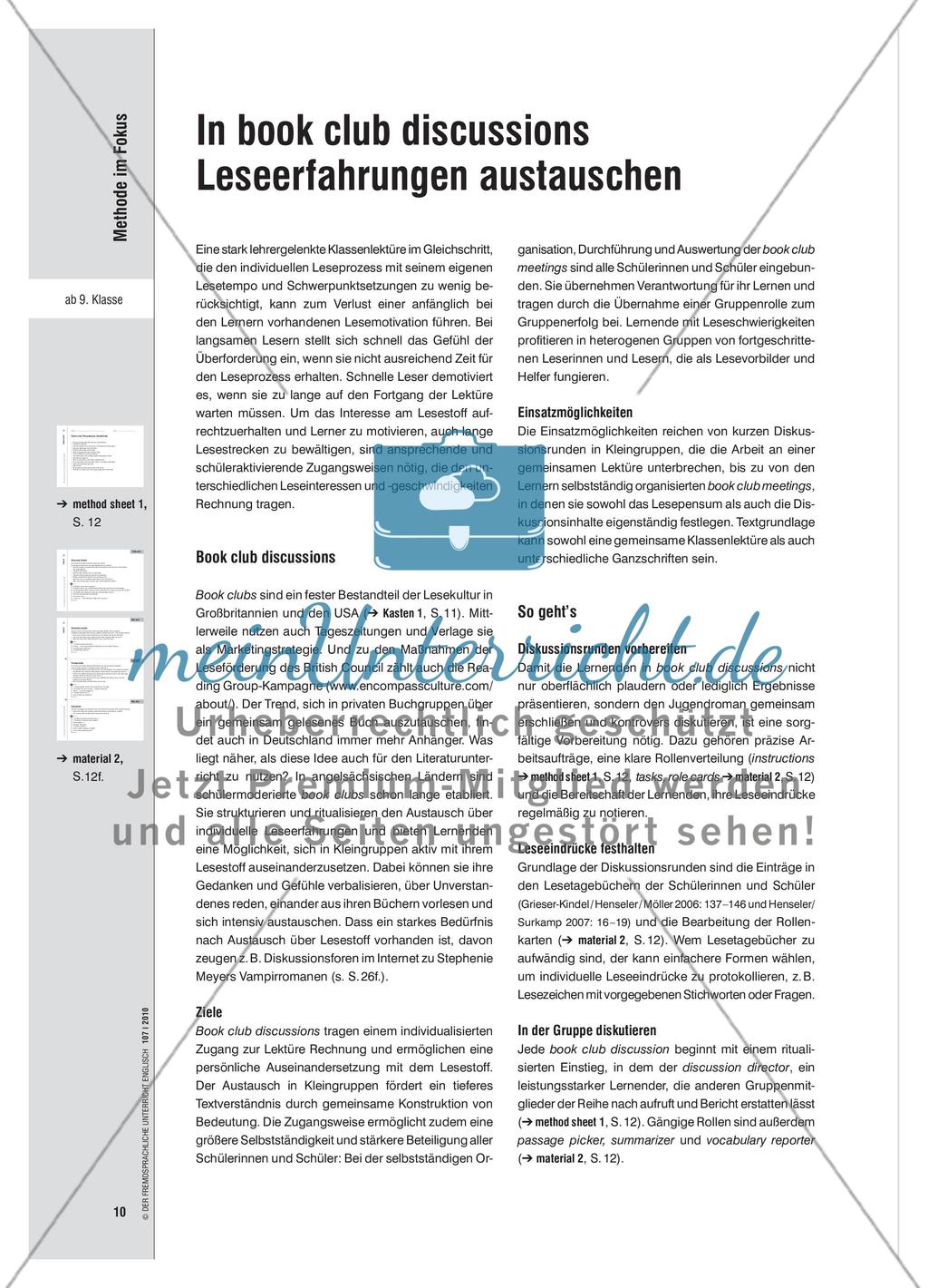 In book club discussions L eseerfahrungen austauschen Preview 1