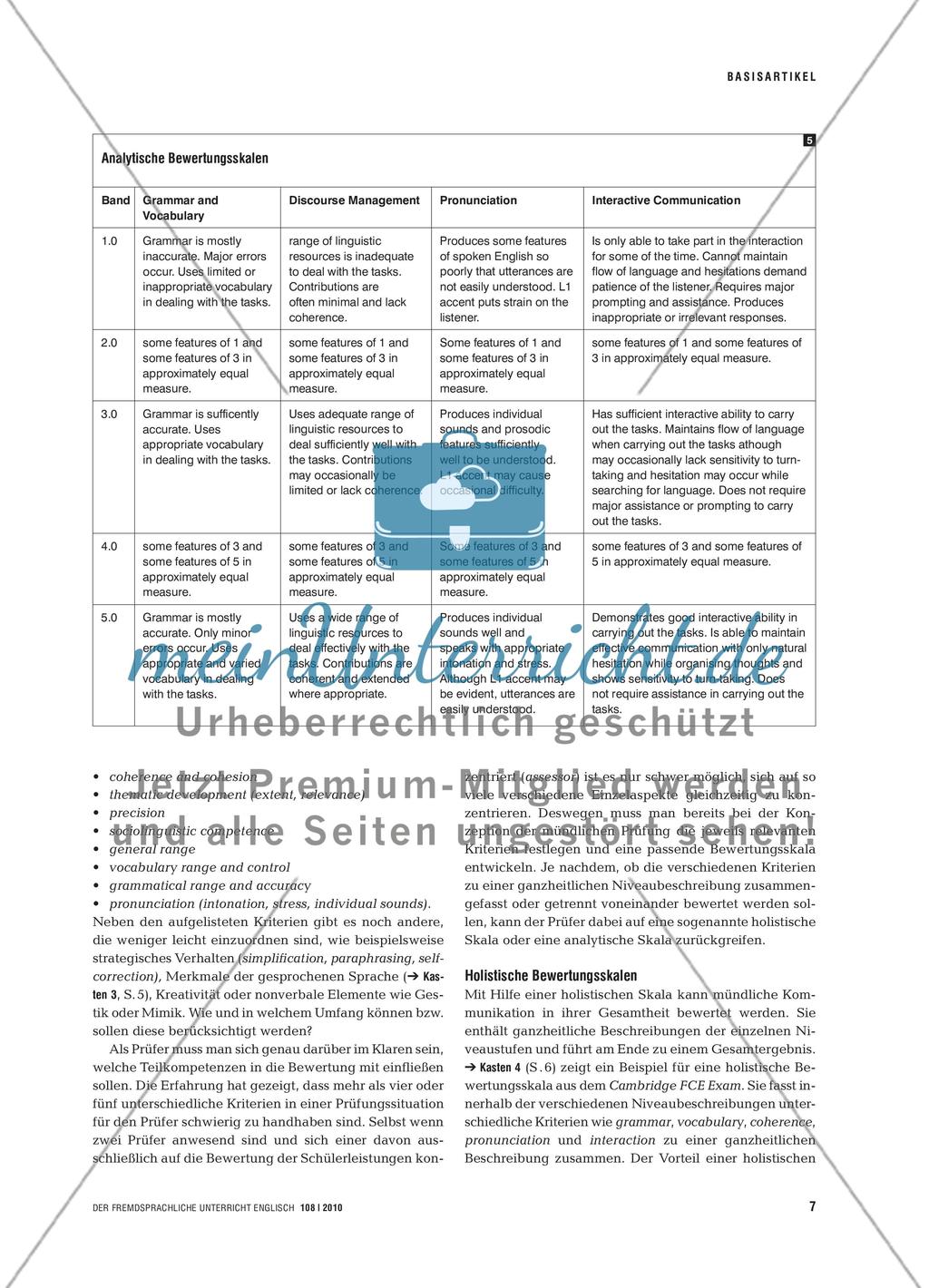 Mündliche Prüfungen gestalten, Sprechkompetenz bewerten Preview 6