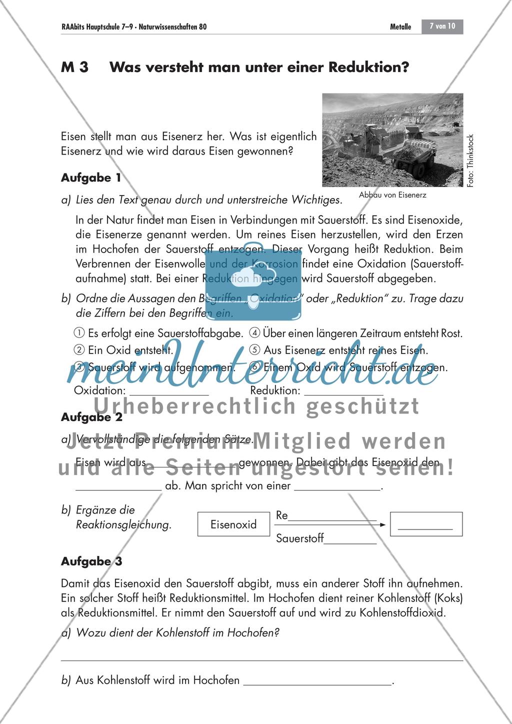Was versteht man unter einer Reduktion? - meinUnterricht