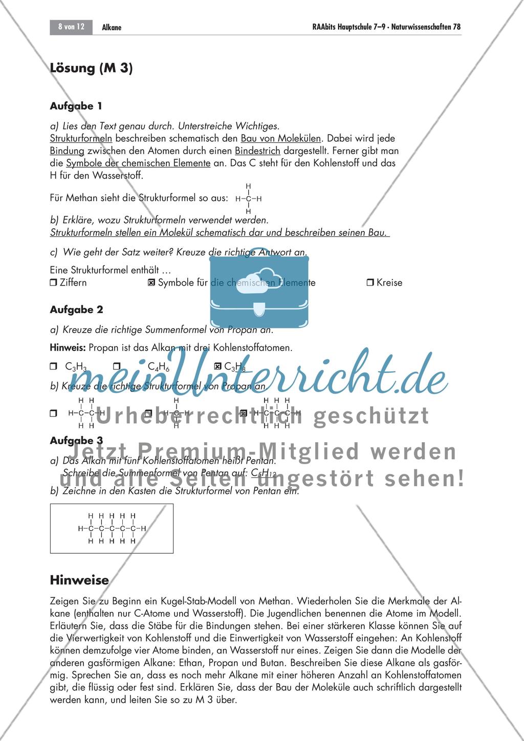 So sind Alkane gebaut – Die Strukturformel bringt es an den Tag Preview 2