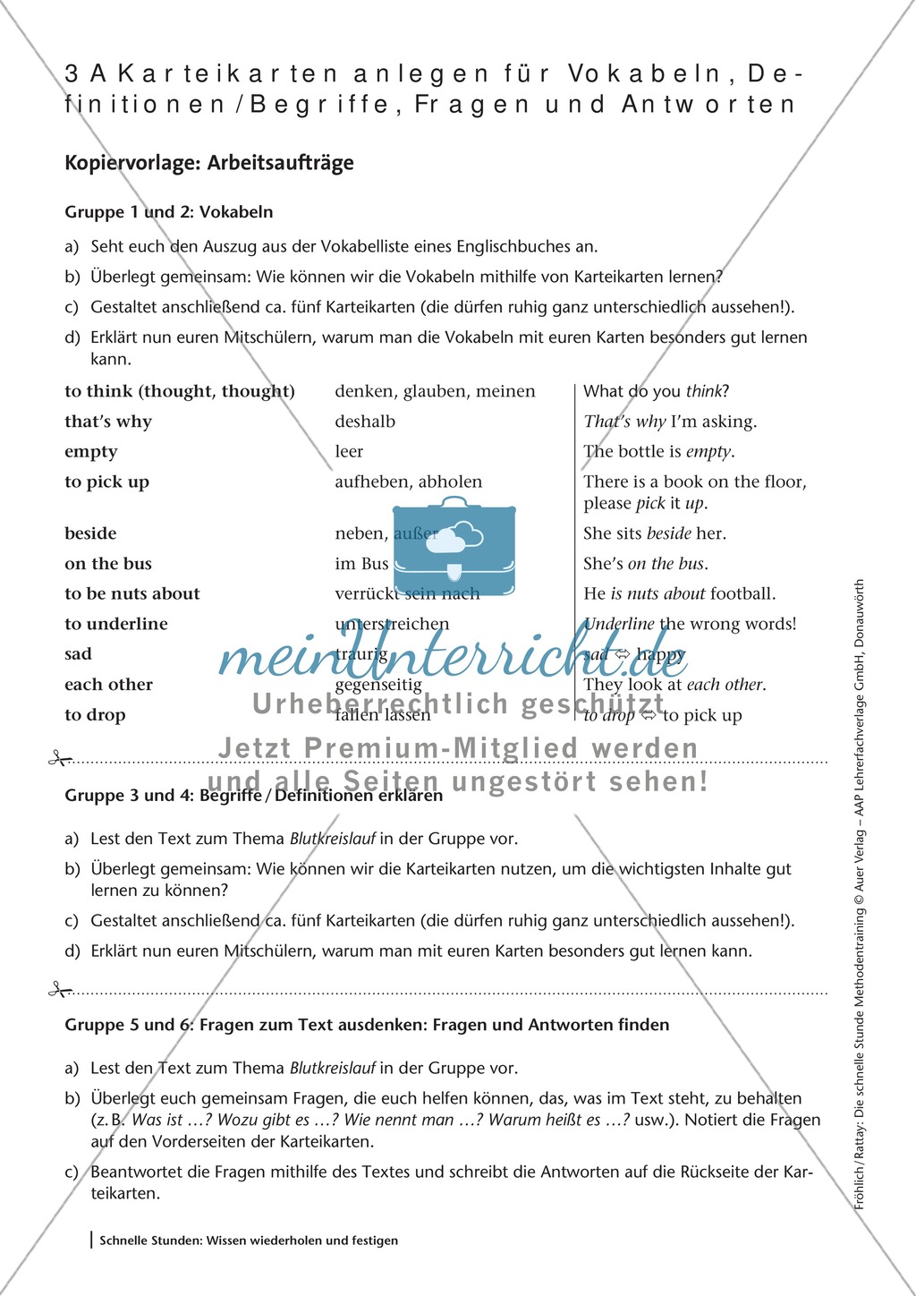Methodenkompetenz: Karteikarten anlegen Preview 3