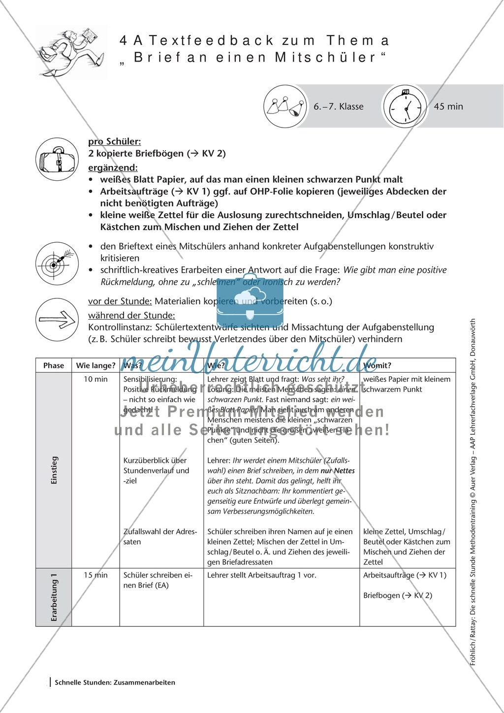 Methodenkompetenz: Feedback zu einem geschriebenen Text Preview 2