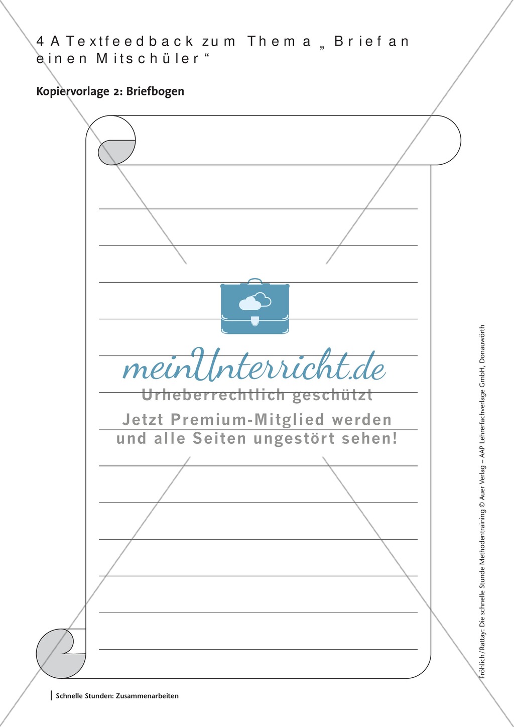 Methodenkompetenz: Feedback zu einem geschriebenen Text Preview 4