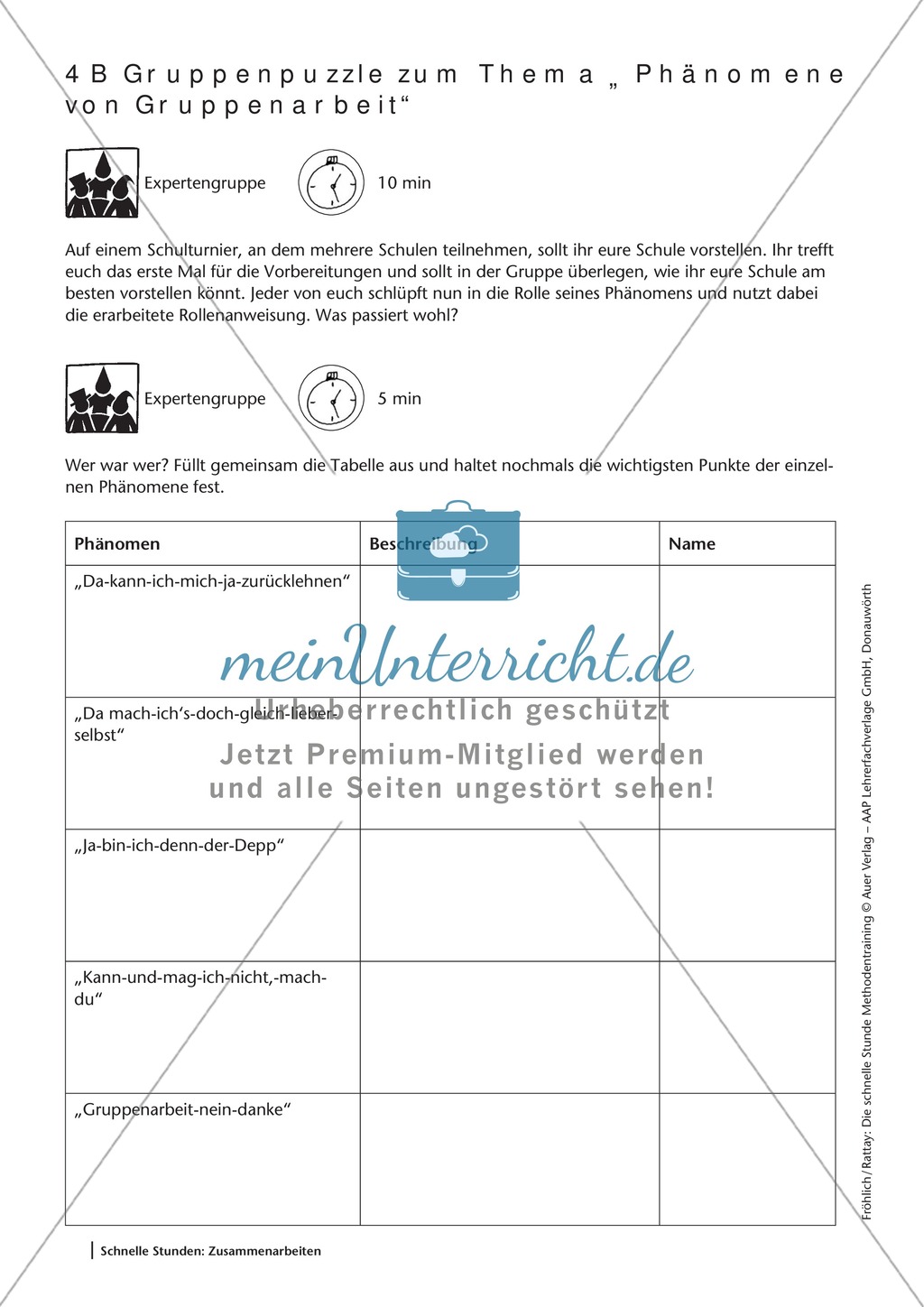 Methodenkompetenz: Gruppenpuzzle Preview 5