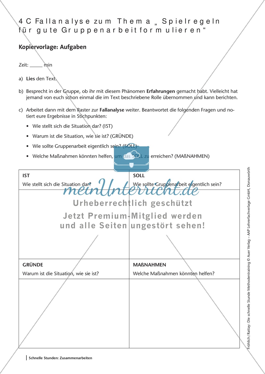 Methodenkompetenz: Spielregeln für die GA erarbeiten Preview 3