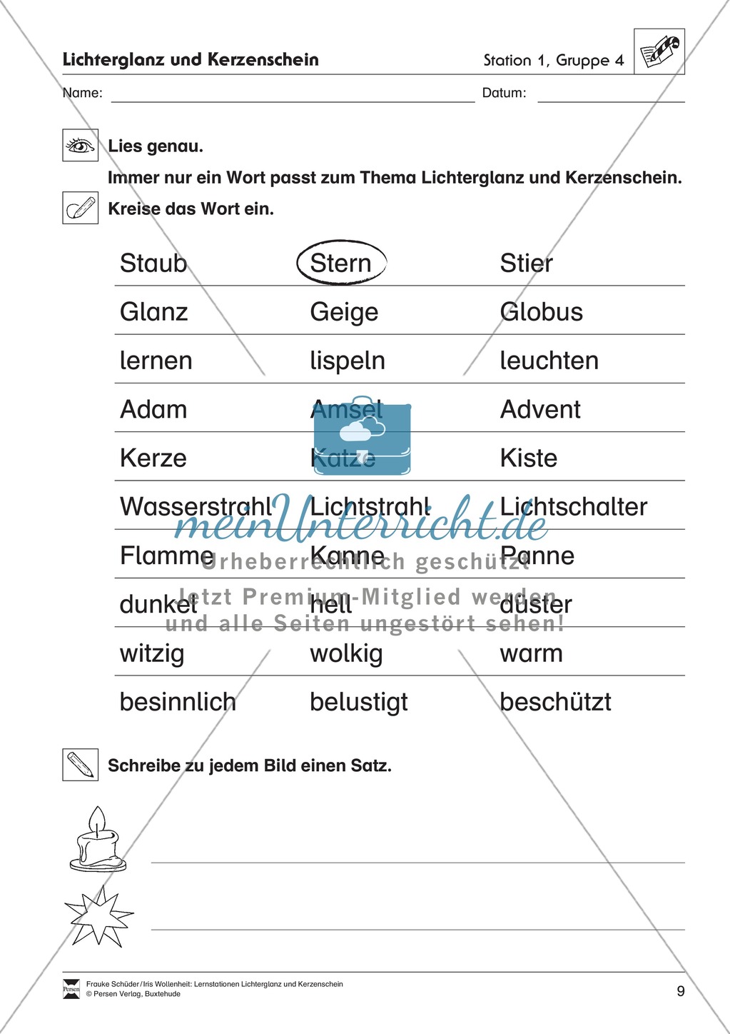 Stationen- bzw. Gruppenarbeit zum Thema Weihnachten + detaillierte Materialliste für die Stationen Preview 8