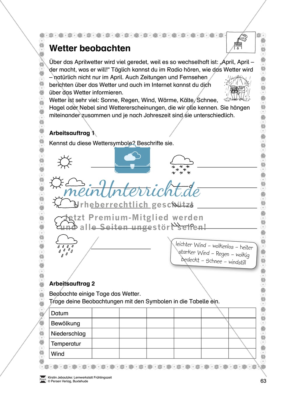 Aufgaben für das Fach Sachkunde zum Thema Frühling Preview 12