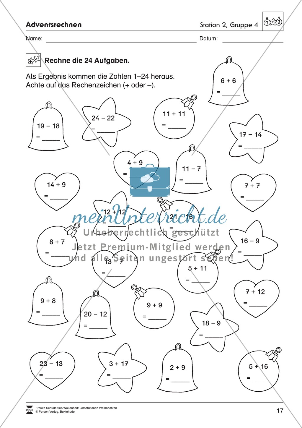 Stationsarbeit zum Thema Advent Preview 11