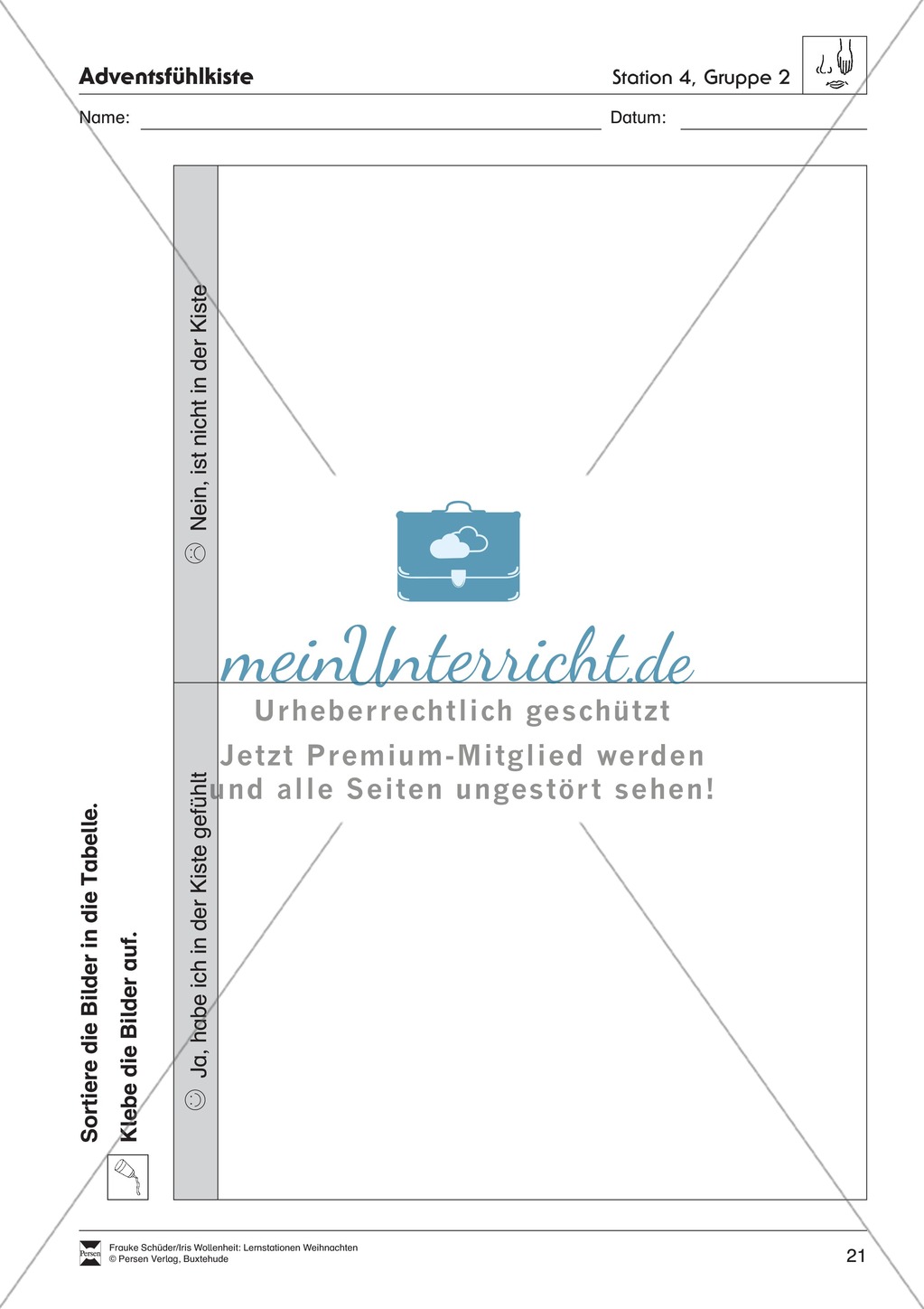 Stationsarbeit zum Thema Advent Preview 15