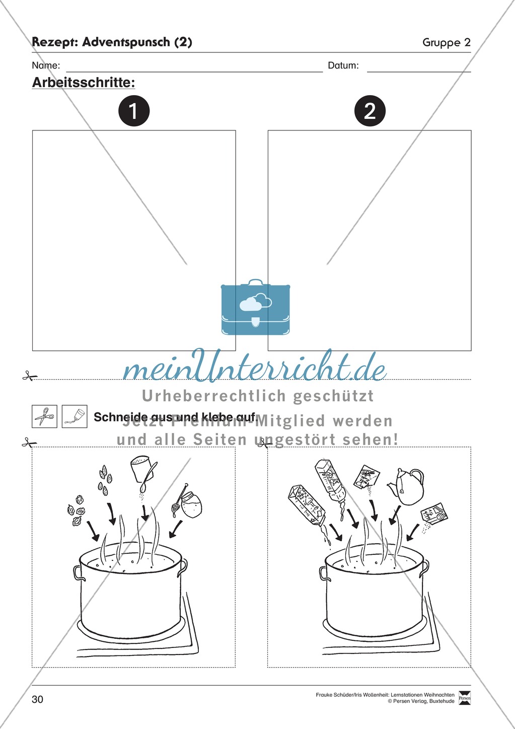 Stationsarbeit zum Thema Advent Preview 24