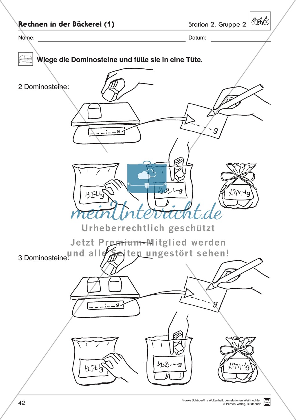 Stationsarbeit zum Thema Weihnachtsbäckerei Preview 10