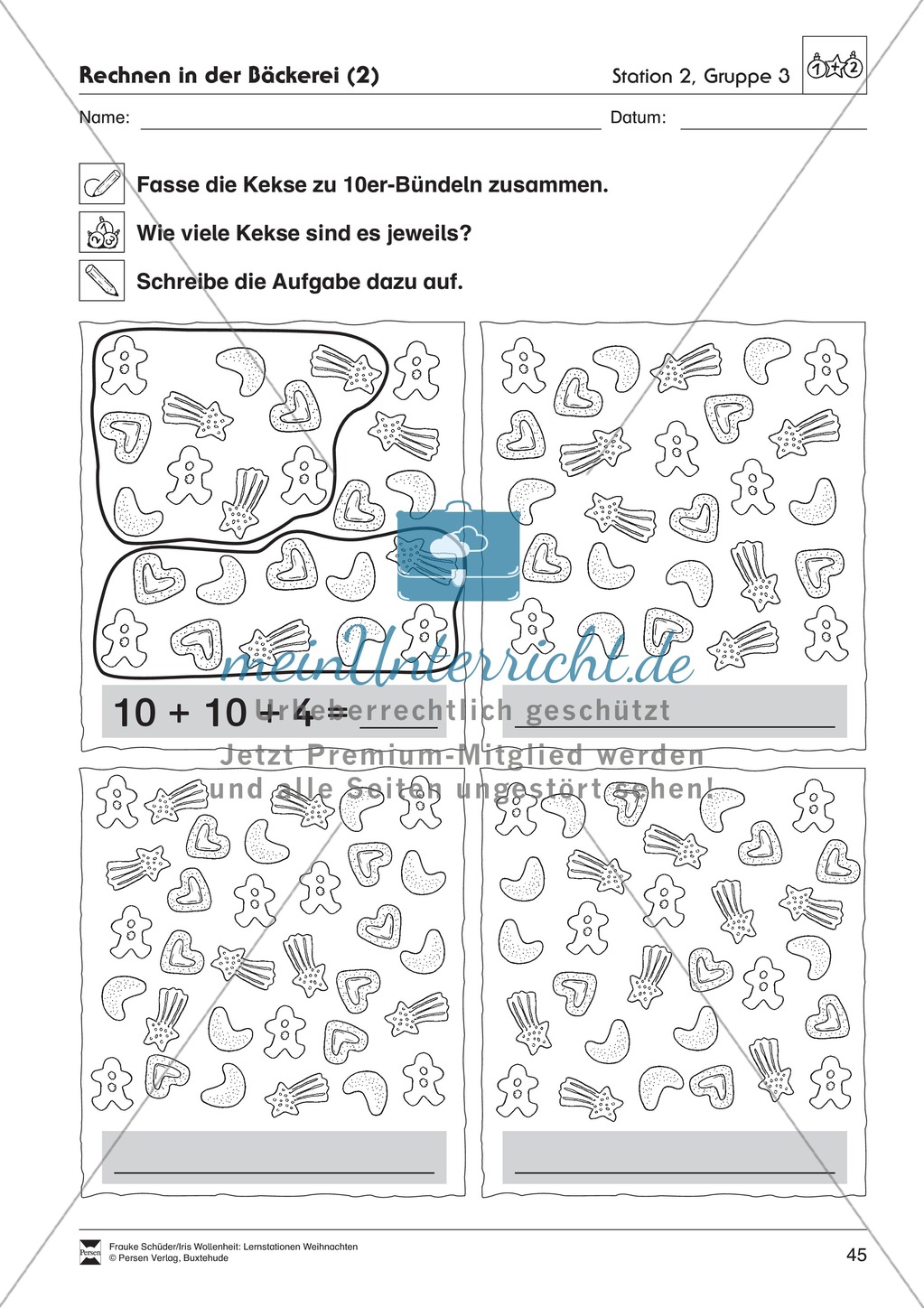 Stationsarbeit zum Thema Weihnachtsbäckerei Preview 13