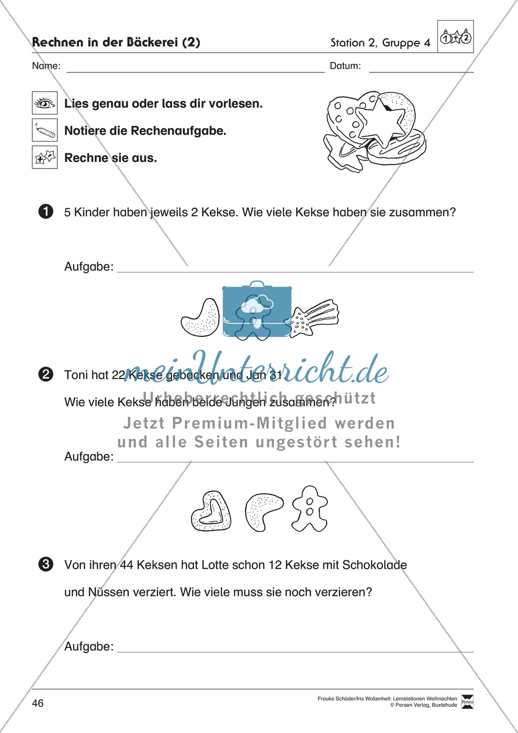 Stationsarbeit zum Thema Weihnachtsbäckerei Preview 14