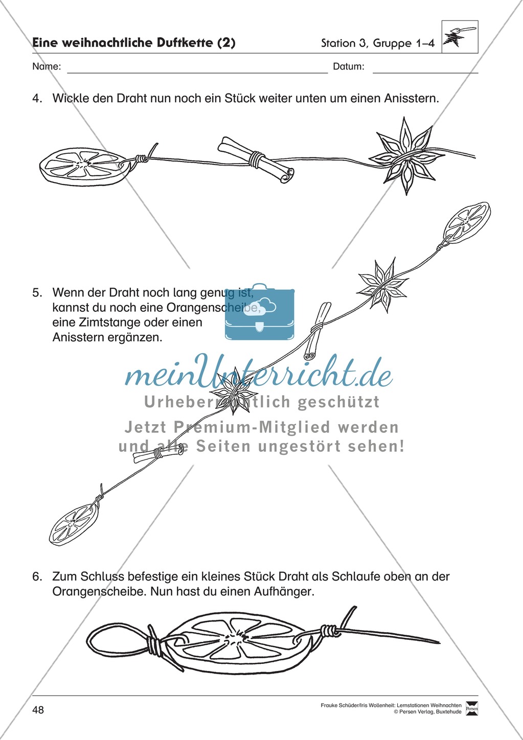 Stationsarbeit zum Thema Weihnachtsbäckerei Preview 16
