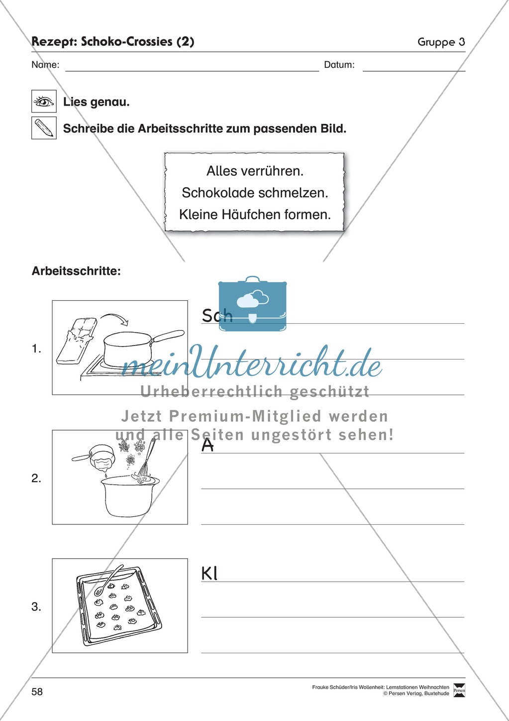 Stationsarbeit zum Thema Weihnachtsbäckerei Preview 26