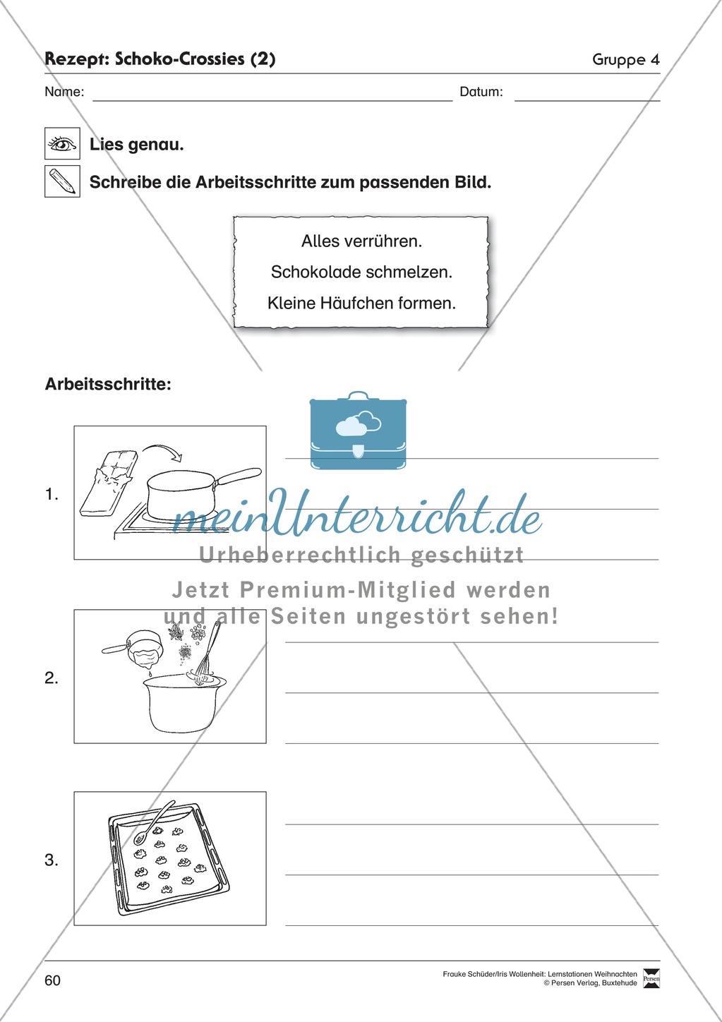 Stationsarbeit zum Thema Weihnachtsbäckerei Preview 28
