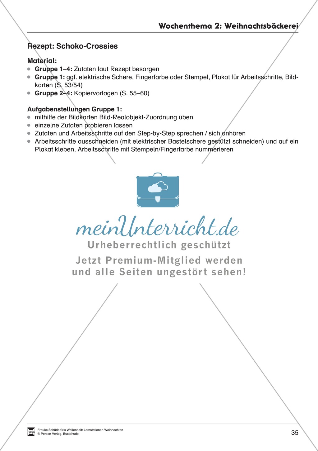 Stationsarbeit zum Thema Weihnachtsbäckerei Preview 3