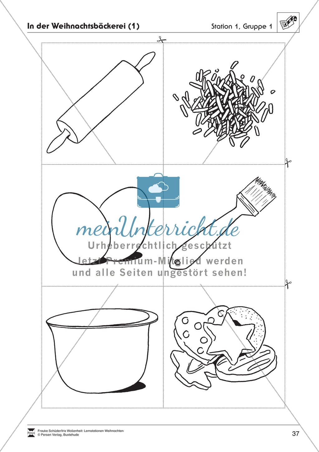 Stationsarbeit zum Thema Weihnachtsbäckerei Preview 5