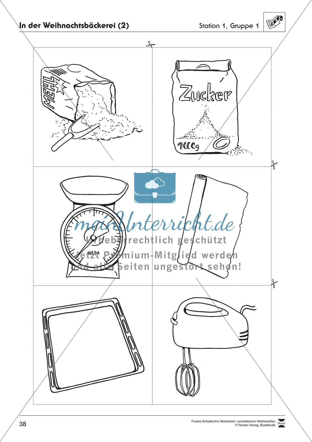 Stationsarbeit zum Thema Weihnachtsbäckerei Preview 6