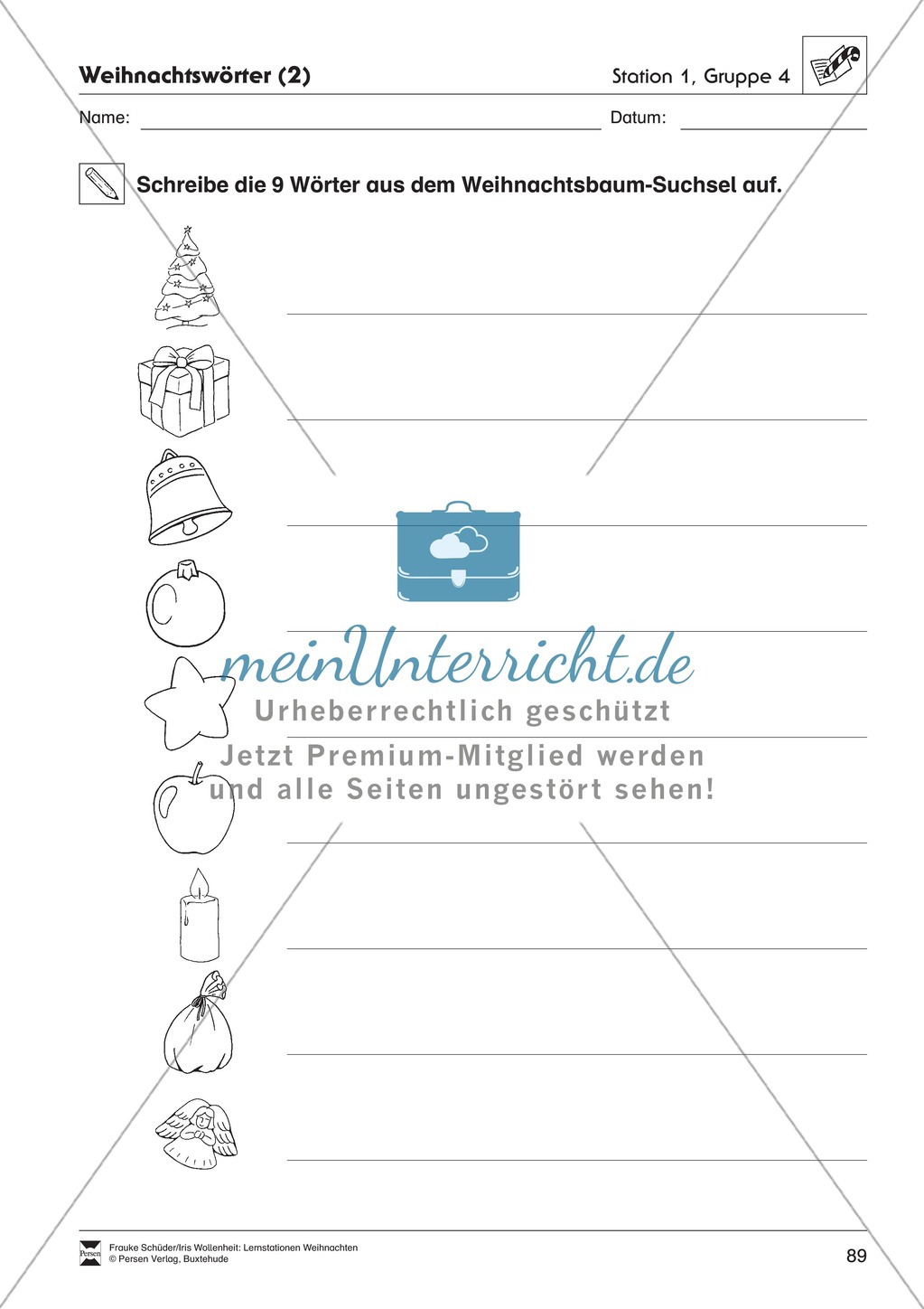 Stationsarbeit zum Thema Vorfreude auf Weihnachten Preview 10
