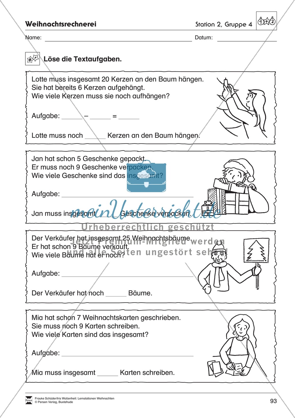 Stationsarbeit zum Thema Vorfreude auf Weihnachten Preview 14