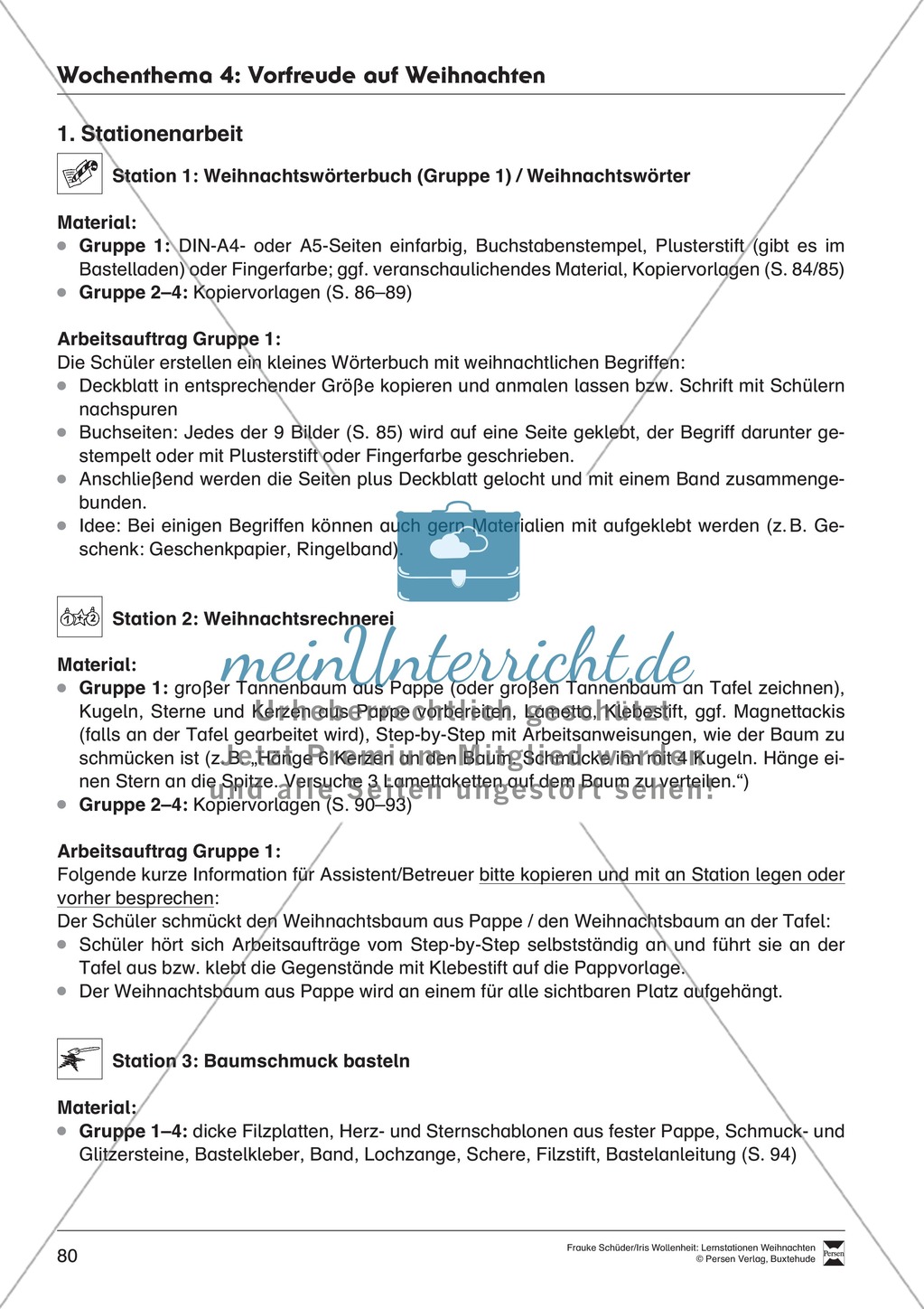Stationsarbeit zum Thema Vorfreude auf Weihnachten Preview 1