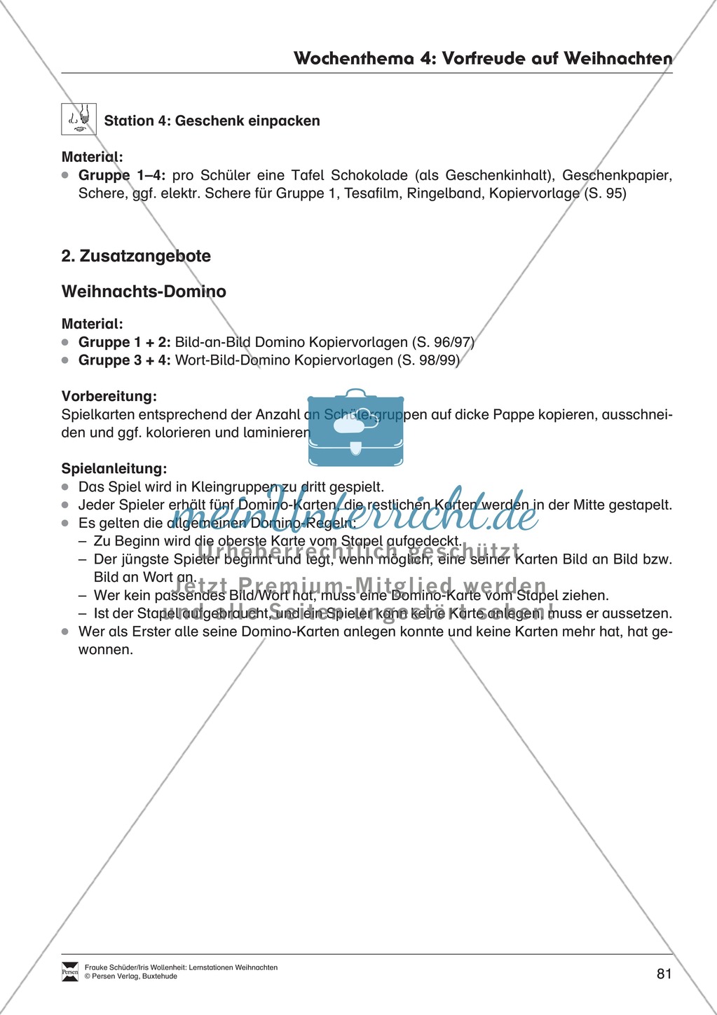 Stationsarbeit zum Thema Vorfreude auf Weihnachten Preview 2