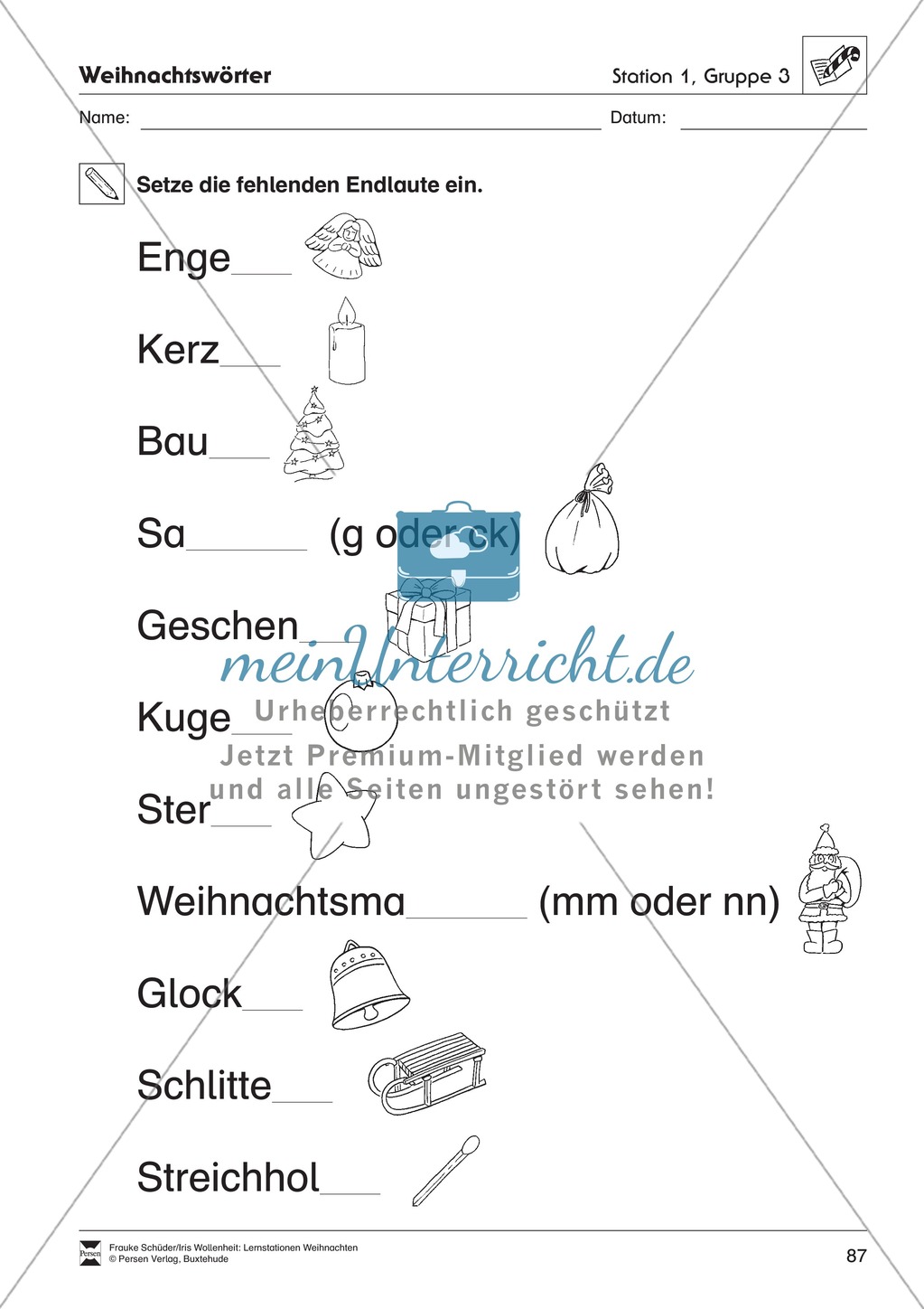 Stationsarbeit zum Thema Vorfreude auf Weihnachten Preview 8