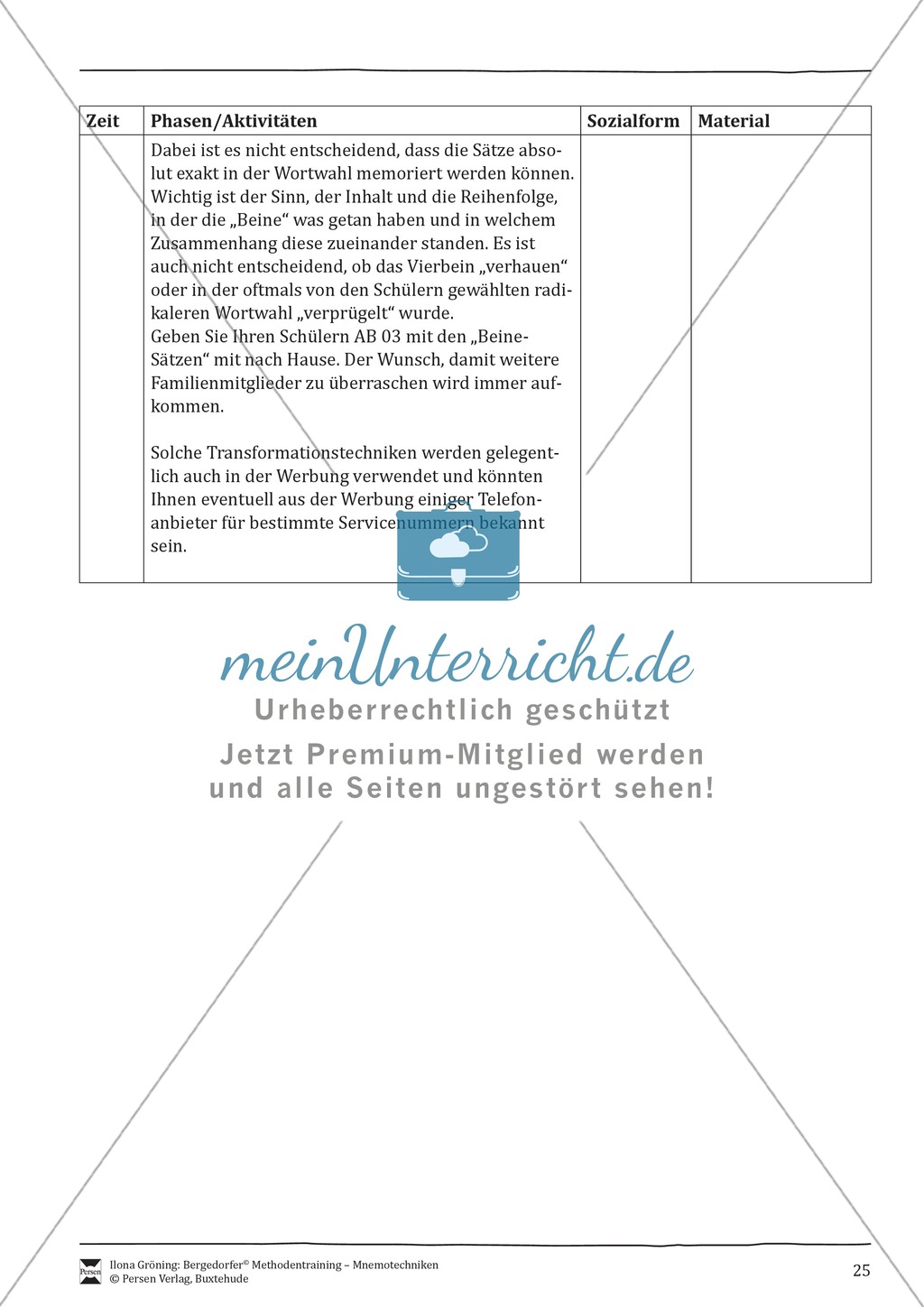 Mnemotechniken: Unterrichtsstunde zum Thema "Bildhafte Assoziation" + Zielsetzung und didaktische Hinweise Preview 5