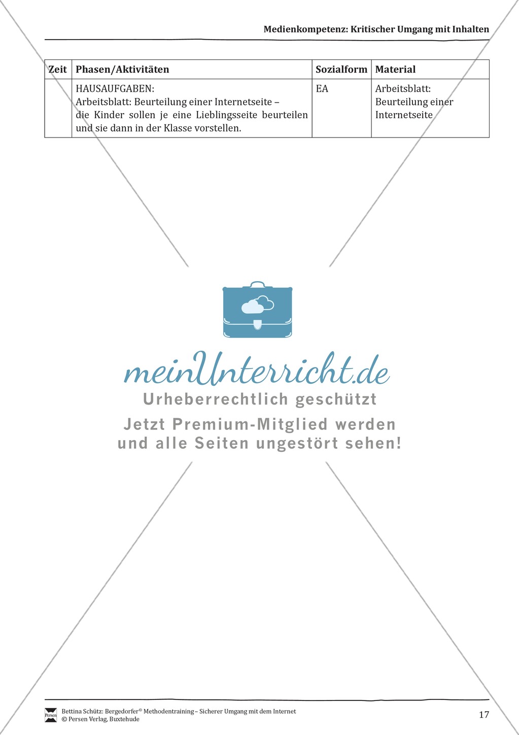 Inhalte von Internetseiten nutzen und einschätzen Preview 2