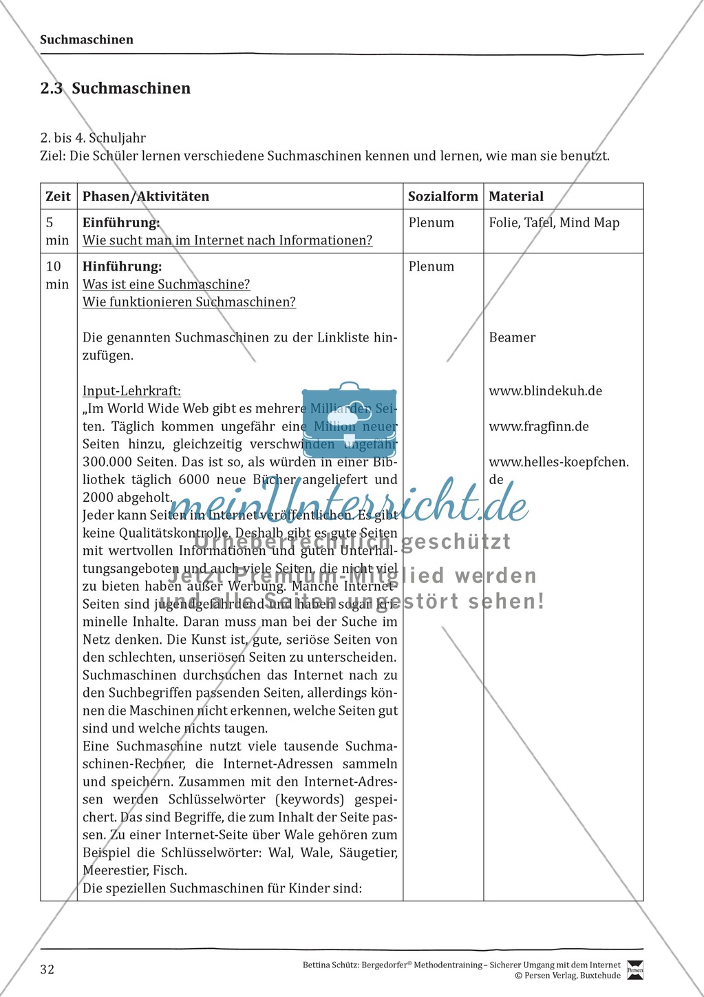 Verschiedene Suchmaschinen kennen lernen + Verlaufsplanung Preview 1