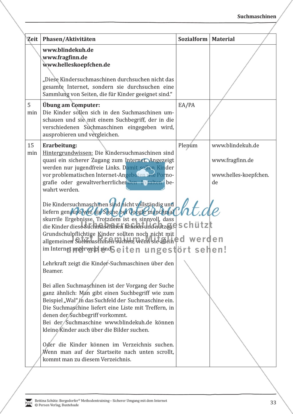 Verschiedene Suchmaschinen kennen lernen + Verlaufsplanung Preview 2
